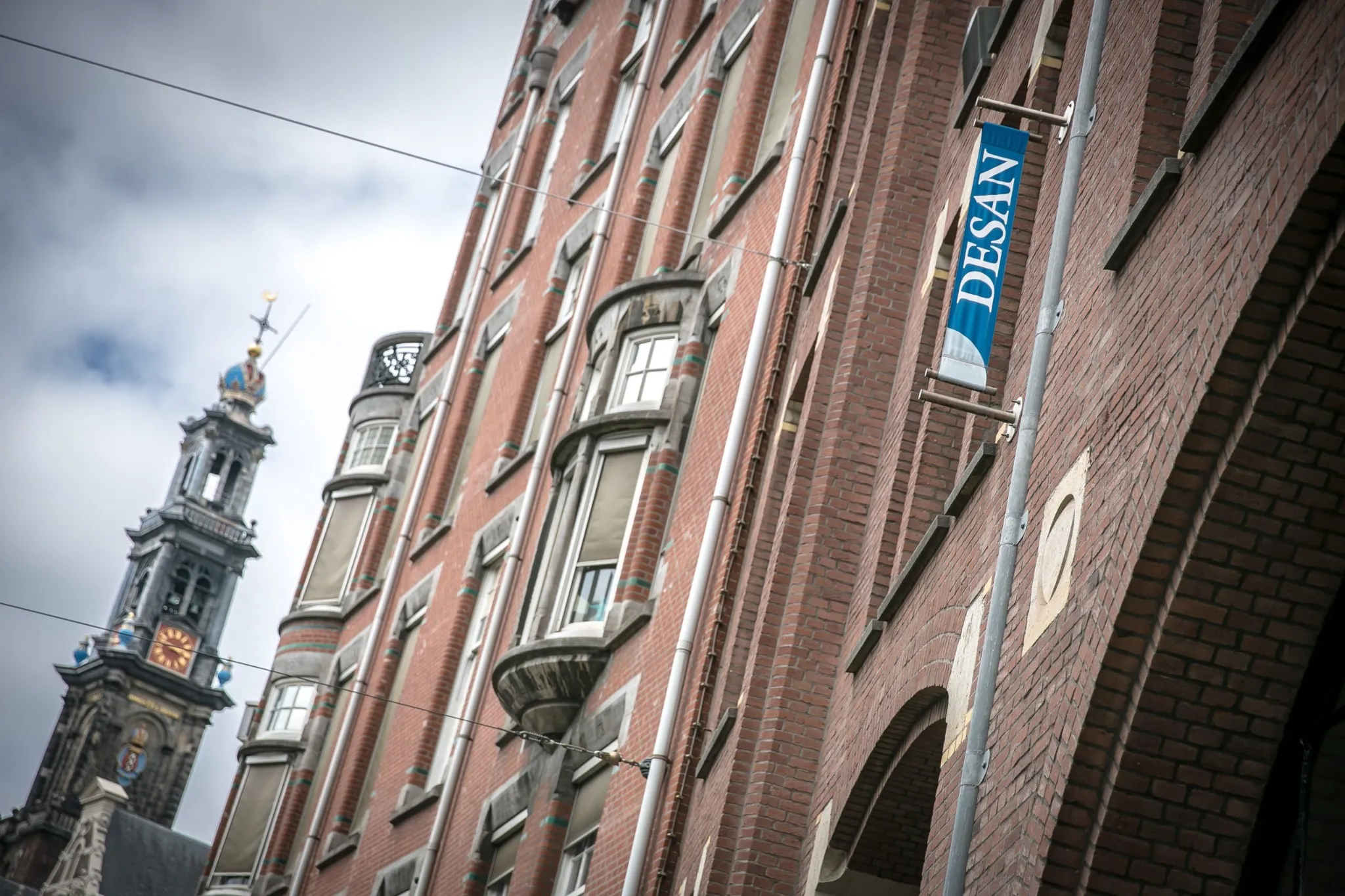 Het voormalige pand van DESAN in het centrum van Amsterdam
