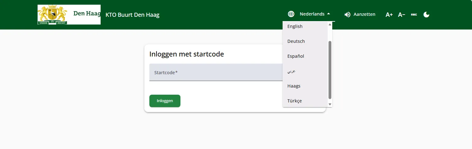Meertalige IT5-vragenlijst met Nederlands, Engels, Duits, Spaans, Arabisch en Turks